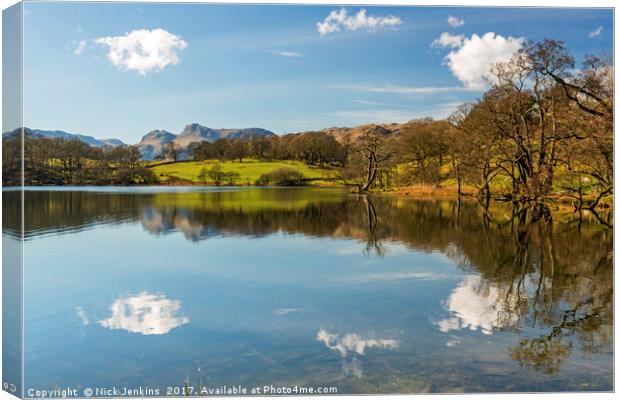 Loughrigg Tarn Lake District Cumbria Canvas Print by Nick Jenkins