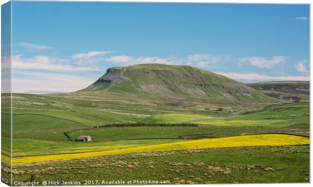 Pen y Ghent Yorkshire Dales  Canvas Print by Nick Jenkins