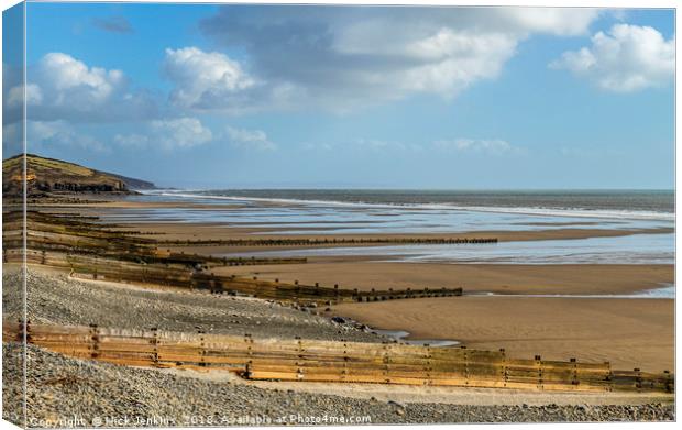 The Beach at Amroth South Pembrokeshire  Canvas Print by Nick Jenkins