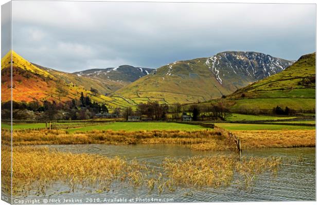 Brothers Water and High Street Lake District Cumbr Canvas Print by Nick Jenkins