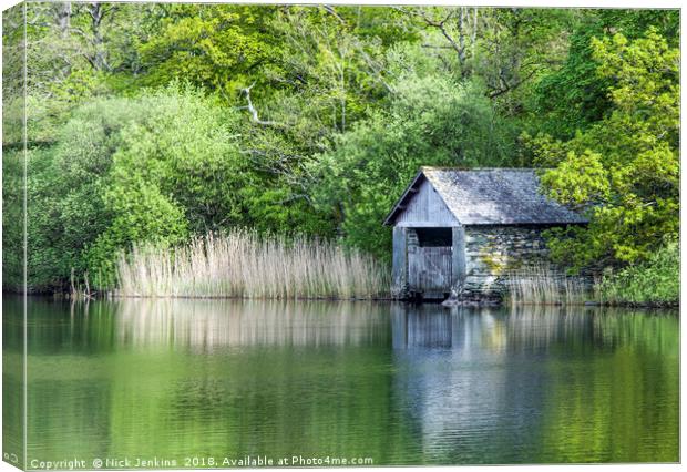 The Boathouse Rydal Water Lake District Canvas Print by Nick Jenkins