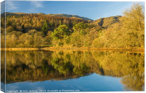 Coniston Water on a sunny Winter day Lake District Canvas Print by Nick Jenkins