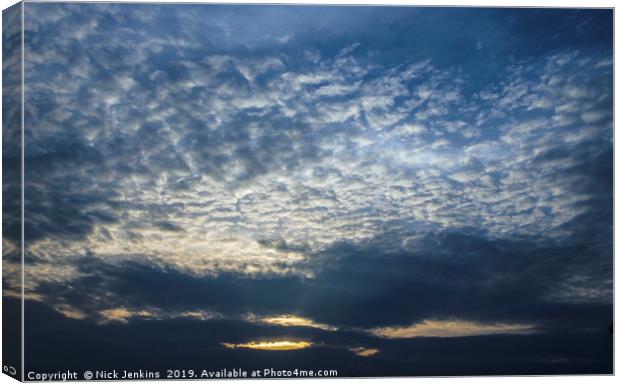Evening Sky over the Lake District Canvas Print by Nick Jenkins