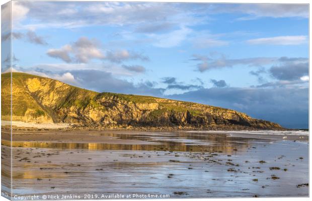 The Witches Nose at Dunraven Bay South Wales Canvas Print by Nick Jenkins