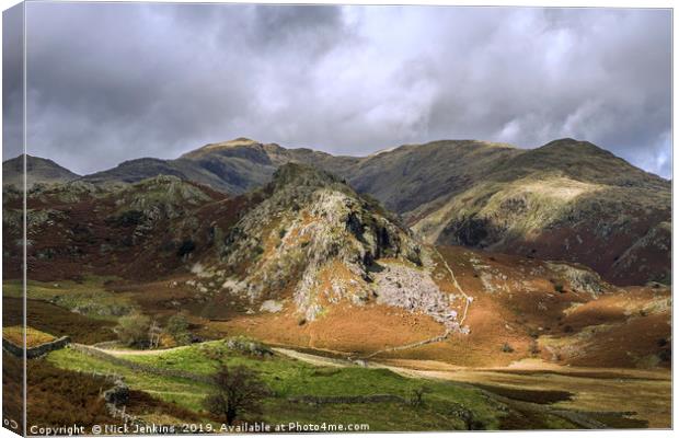 The Bell Coniston Fells Lake District Cumbria Canvas Print by Nick Jenkins