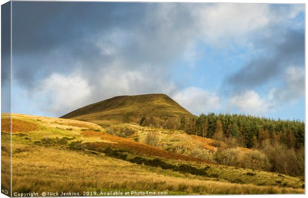 The Ridge of Torpantau Central Brecon Beacons Canvas Print by Nick Jenkins