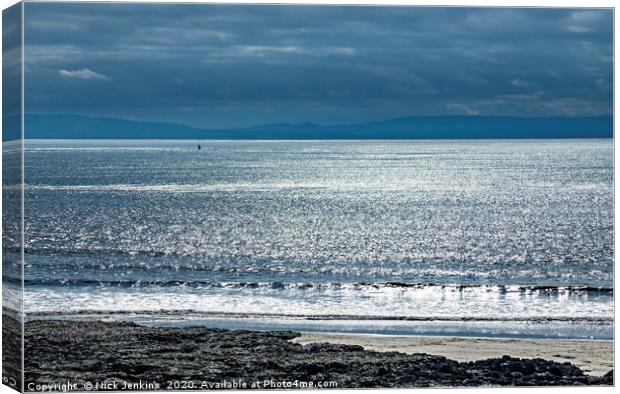 Bristol Channel from Barry Island south Wales Canvas Print by Nick Jenkins