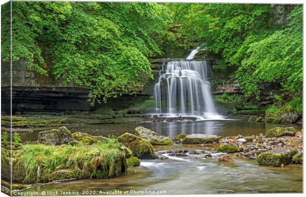 Waterfalls West Burton Yorkshire Dales Canvas Print by Nick Jenkins