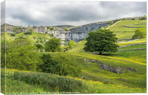 Malham Cove Yorkshire Dales Canvas Print by Nick Jenkins