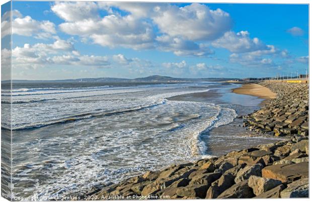 Aberavon Beach along the South Wales Coast Canvas Print by Nick Jenkins