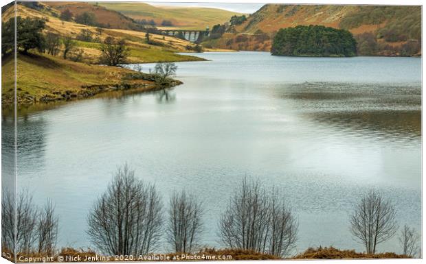 Pen y Garreg Reservoir Elan Valley Powys Canvas Print by Nick Jenkins