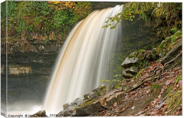 Scwd Gwladys Waterfall Vale of Neath South Wales Canvas Print by Nick Jenkins