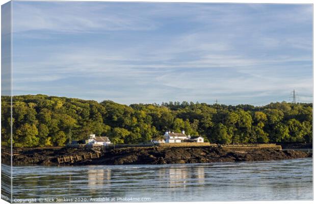 The Menai Strait between Anglesey and North Wales  Canvas Print by Nick Jenkins
