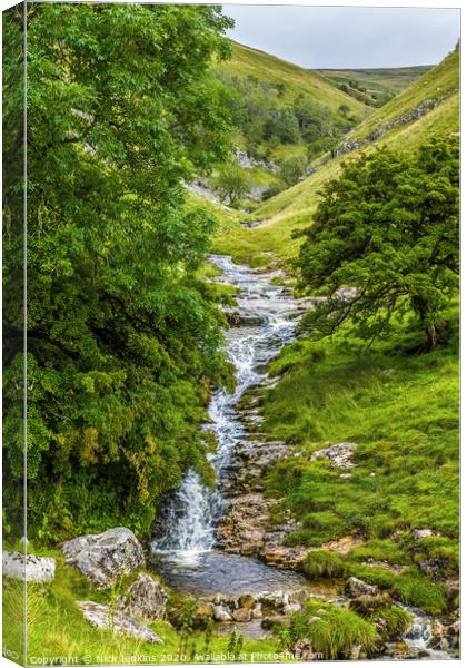 Looking Up Buckden Ghyll or Gill Yorkshire Dales Canvas Print by Nick Jenkins