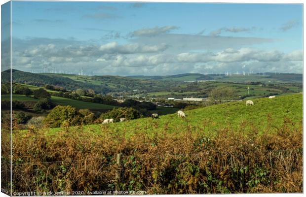South Wales Landscape in autumn Canvas Print by Nick Jenkins