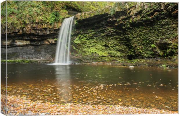 Scwd Gwladys Falls in the Vale of Neath Canvas Print by Nick Jenkins