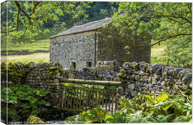 Yorkshire Dales Barn Upper Wharfedale Canvas Print by Nick Jenkins