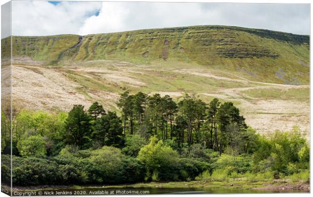 Graig Fan Ddu in the Central Brecon Beacons Powys Canvas Print by Nick Jenkins