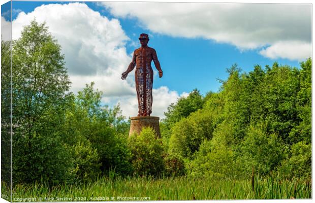 The Guardian Six Bells Colliery Abertillery in sou Canvas Print by Nick Jenkins