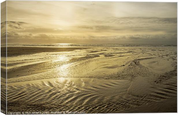 Dunraven Bay Sand Shapes Glamorgan Coast Wales Canvas Print by Nick Jenkins