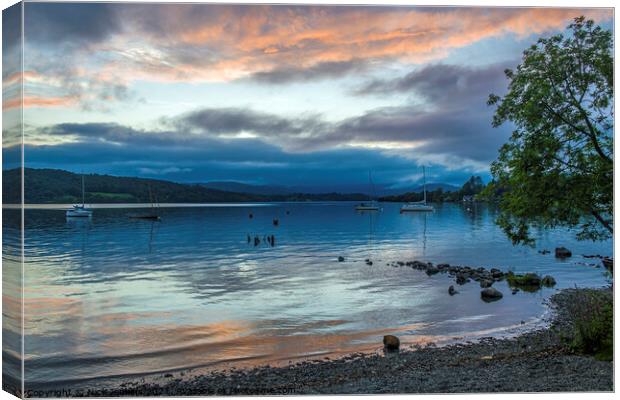 Millerground Windermere Evening Lake District Canvas Print by Nick Jenkins