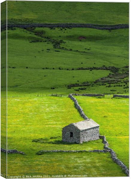 Littondale Barn Yorkshire Dales National Park Canvas Print by Nick Jenkins