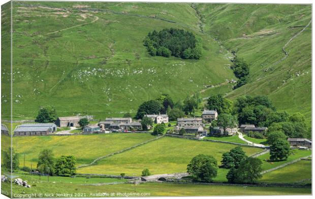 Halton Gill high up in Littondale Yorkshire Dales Canvas Print by Nick Jenkins
