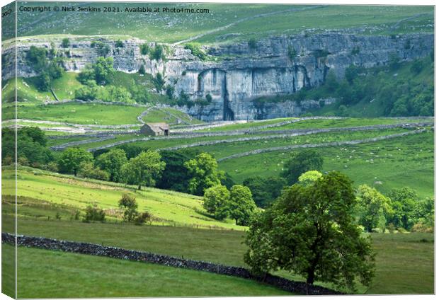 Malham Cove in the Yorkshire Dales Canvas Print by Nick Jenkins