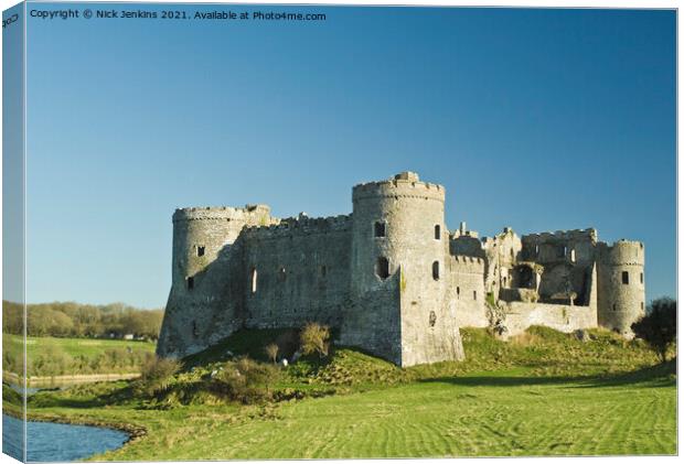 Carew Castle in South Pembrokeshire near Pembroke Canvas Print by Nick Jenkins