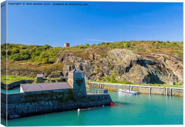 Amlwch Old Harbour Entrance Anglesey Coast  Canvas Print by Nick Jenkins