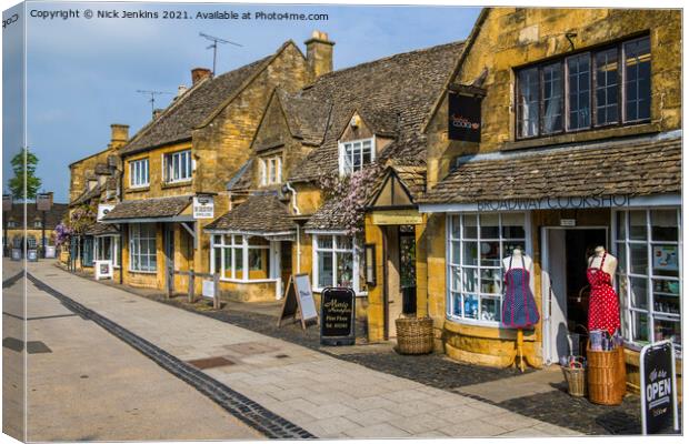 Main Road through Broadway Cotswolds AONB Canvas Print by Nick Jenkins