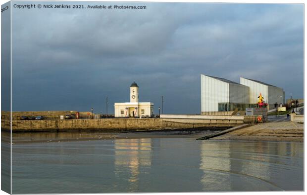 Margate Pier and the Turner Contemporary Gallery  Canvas Print by Nick Jenkins