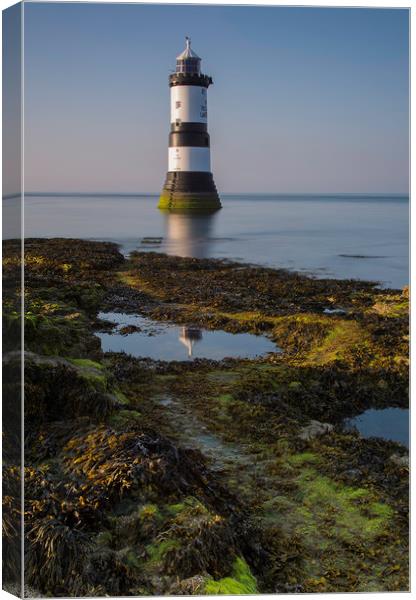 Penmon Lighthouse Reflection Canvas Print by Eric Pearce AWPF