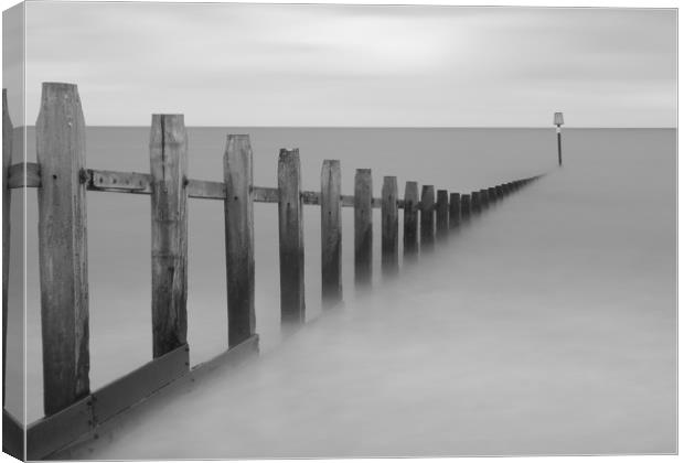 Holding back the tide, Mono Canvas Print by Eric Pearce AWPF