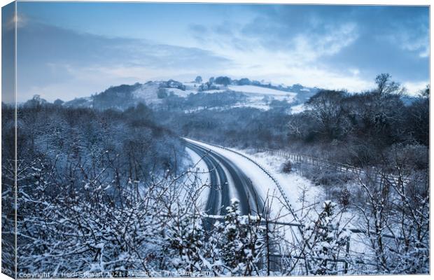 Empty Road Canvas Print by Heidi Stewart