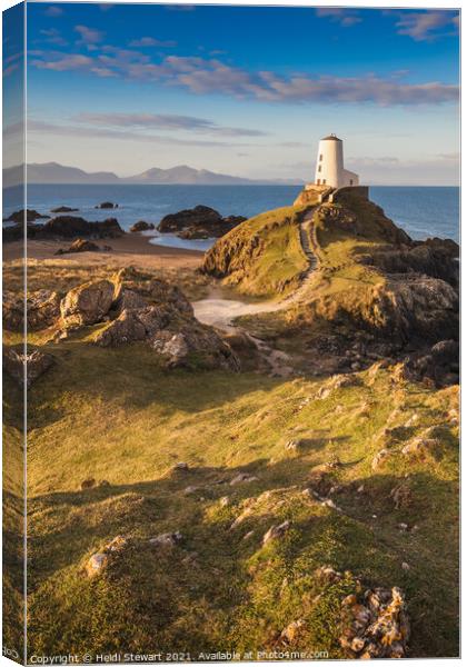 Twr Mawr Lighthouse on Anglesey Canvas Print by Heidi Stewart