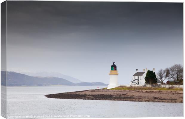 Corran Point Lighthouse Scotland Canvas Print by Heidi Stewart