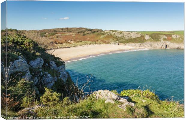 Barafundle Bay, Pembrokeshire Canvas Print by Heidi Stewart