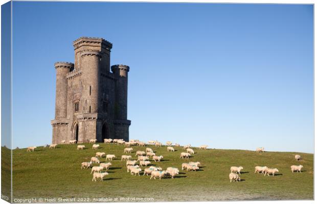 Paxtons Tower in Carmarthenshire, Wales Canvas Print by Heidi Stewart