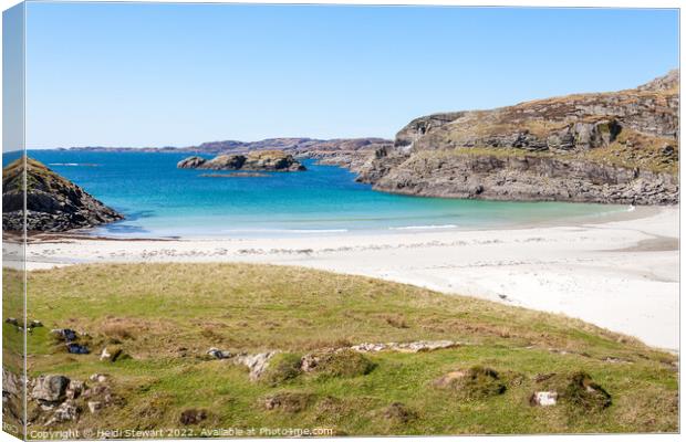 Kilvickeon Beach, Isle of Mull Canvas Print by Heidi Stewart