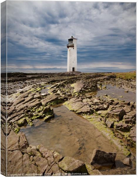 Southerness Lighthouse Canvas Print by Heidi Stewart