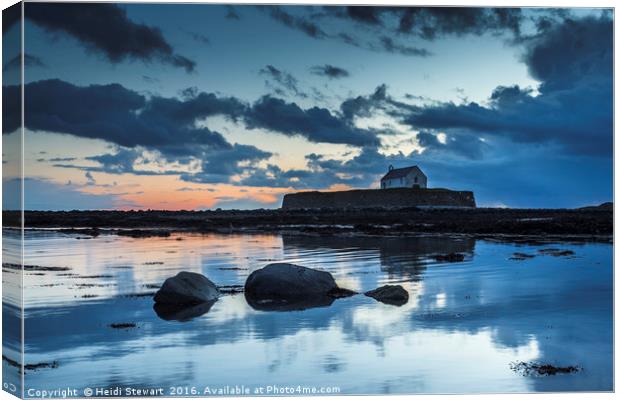 St. Cwyfans Church on the Isle of Anglesey Canvas Print by Heidi Stewart