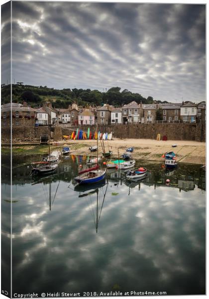 Mousehole Harbour Cornwall Canvas Print by Heidi Stewart