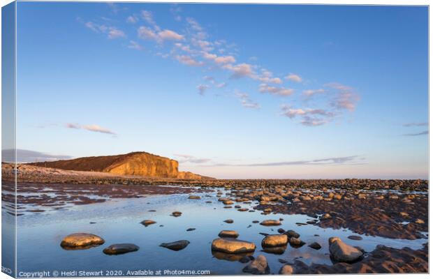 Llantwit Major beach, Glamorgan Heritage Coast Canvas Print by Heidi Stewart