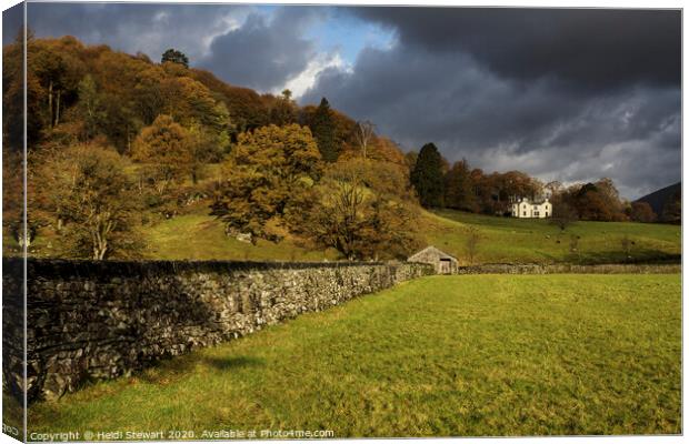 Grasmere View Canvas Print by Heidi Stewart