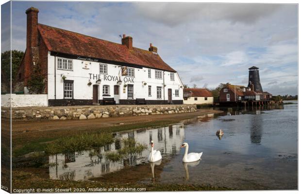 The Royal Oak at Langstone in Hampshire Canvas Print by Heidi Stewart