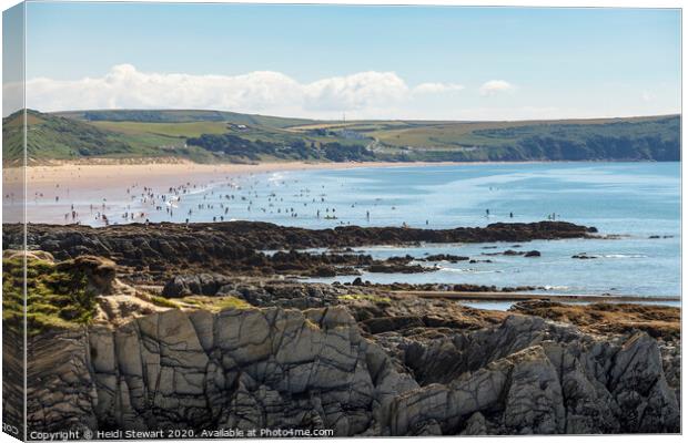 Woolacombe Bay, North Devon Canvas Print by Heidi Stewart