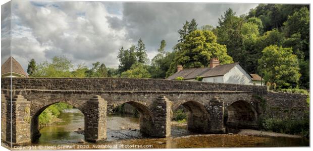 Barle Bridge, Dulverton, Somerset Canvas Print by Heidi Stewart