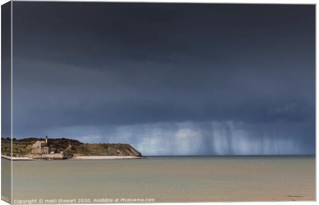 Stormy Skies over Penmon, Anglesey Canvas Print by Heidi Stewart