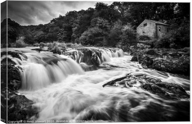 Cenarth Falls and Old Mill, West Wales Canvas Print by Heidi Stewart